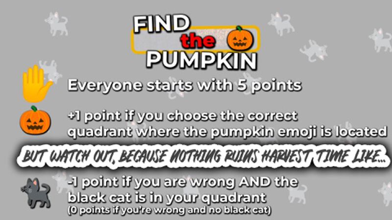 Find the Pumpkin - 4 Corners Game